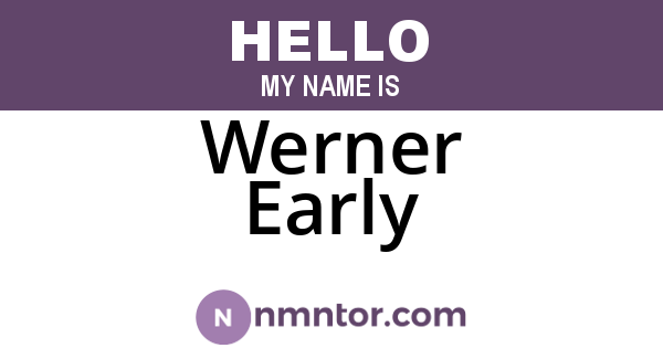 Werner Early