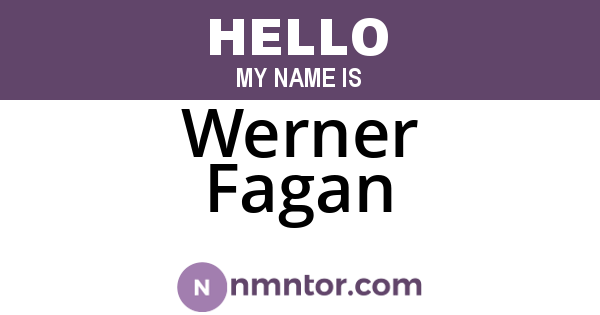 Werner Fagan
