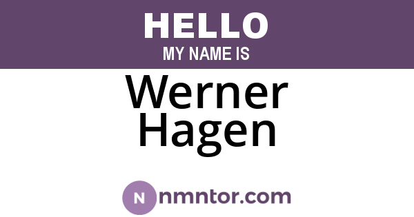 Werner Hagen