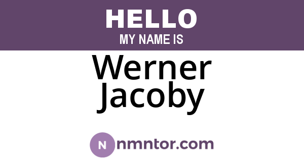 Werner Jacoby