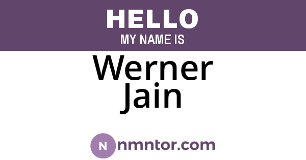Werner Jain