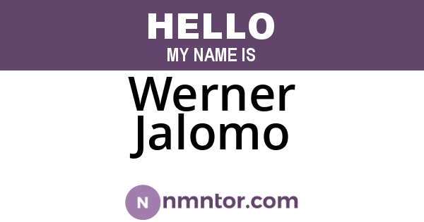 Werner Jalomo