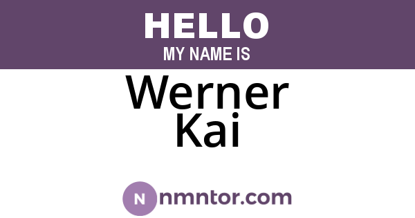 Werner Kai