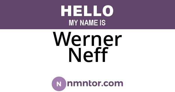 Werner Neff