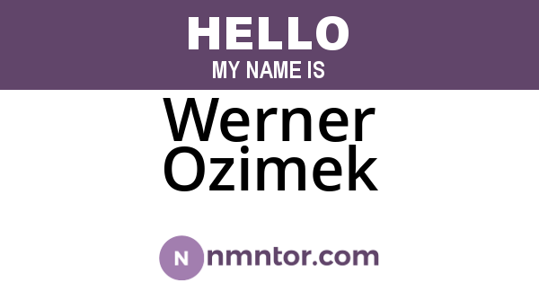 Werner Ozimek