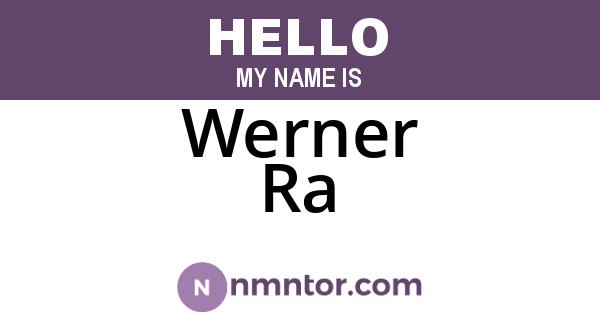 Werner Ra