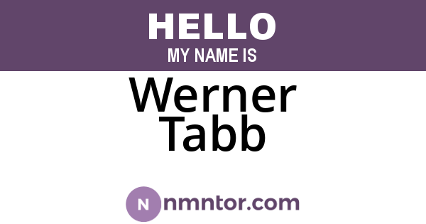 Werner Tabb