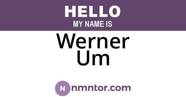 Werner Um