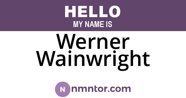 Werner Wainwright