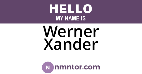 Werner Xander