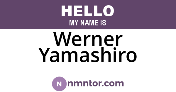 Werner Yamashiro