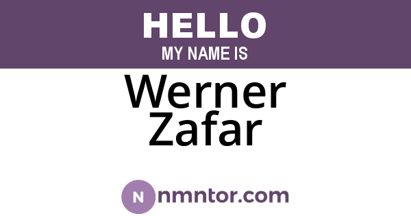 Werner Zafar