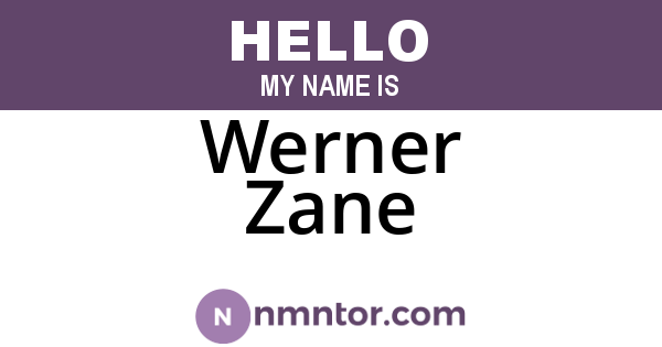 Werner Zane