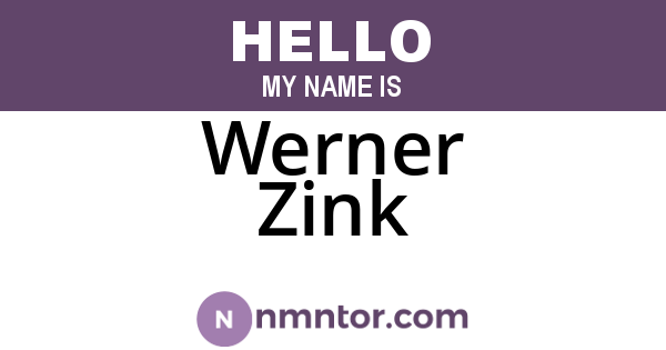 Werner Zink