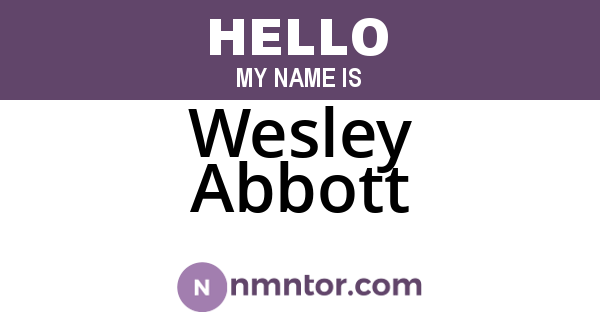 Wesley Abbott