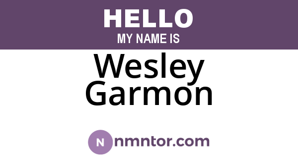 Wesley Garmon