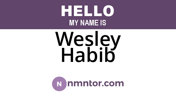 Wesley Habib