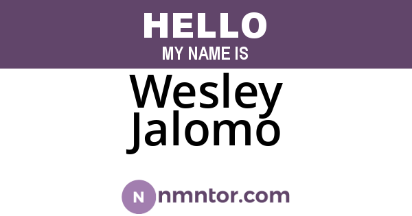 Wesley Jalomo