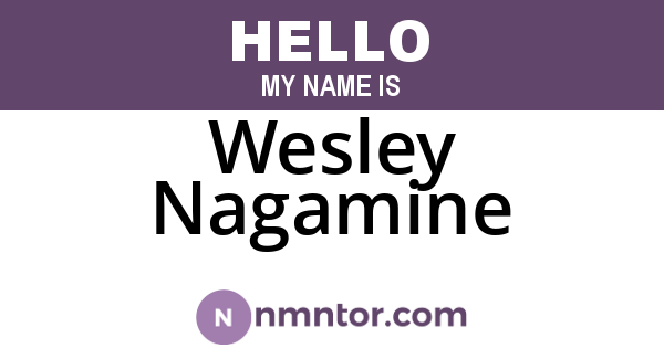 Wesley Nagamine