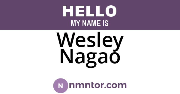 Wesley Nagao