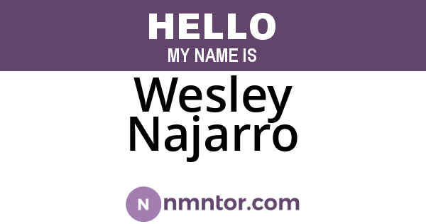 Wesley Najarro