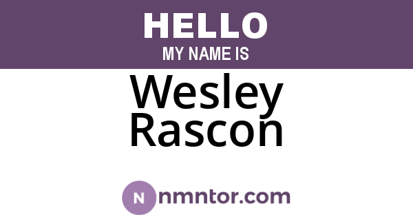Wesley Rascon