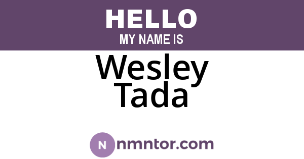 Wesley Tada