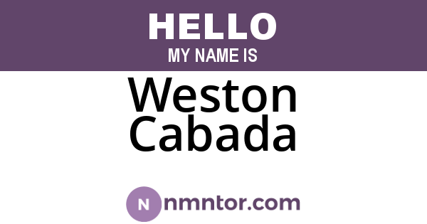 Weston Cabada