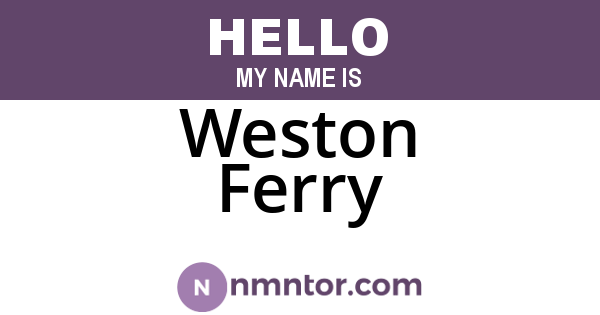 Weston Ferry