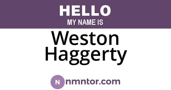 Weston Haggerty