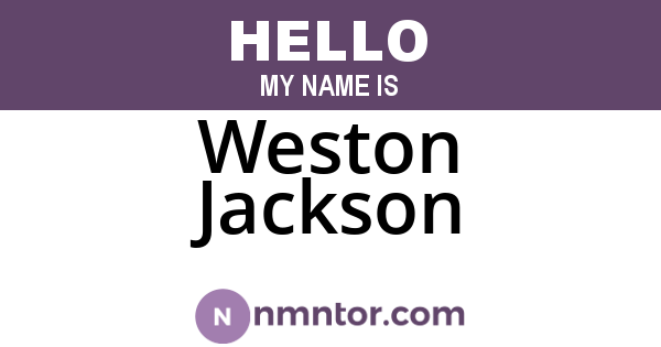 Weston Jackson