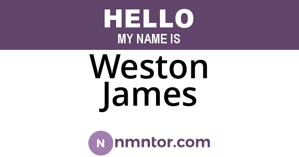 Weston James