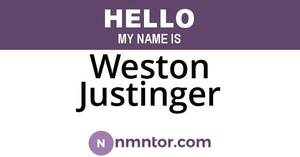 Weston Justinger