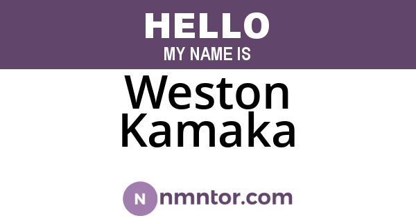 Weston Kamaka