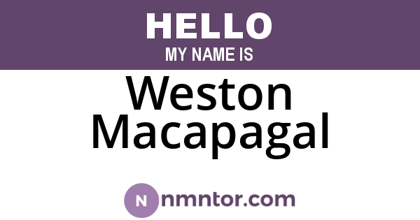 Weston Macapagal