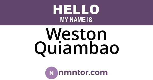 Weston Quiambao