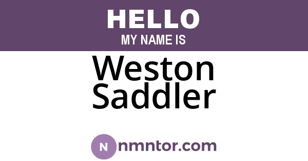 Weston Saddler