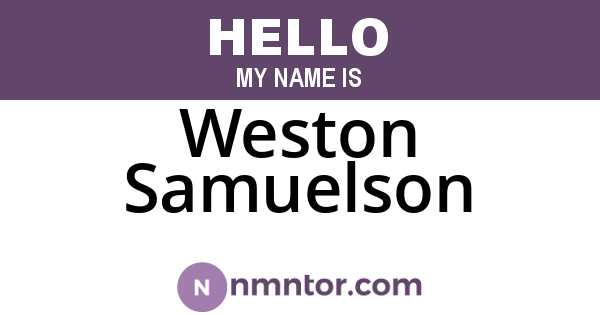 Weston Samuelson