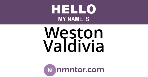 Weston Valdivia