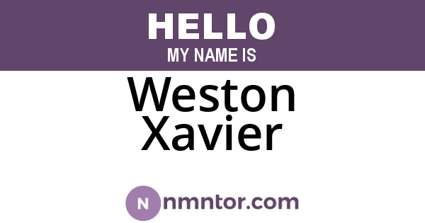 Weston Xavier