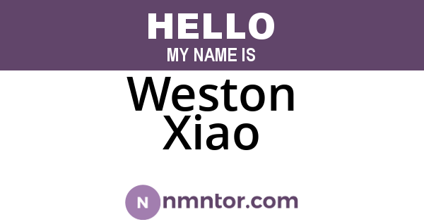 Weston Xiao