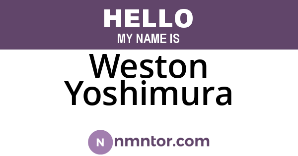 Weston Yoshimura
