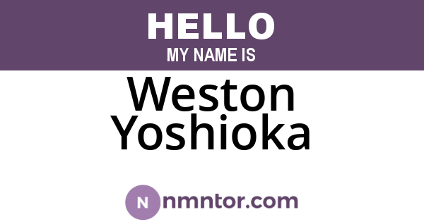 Weston Yoshioka