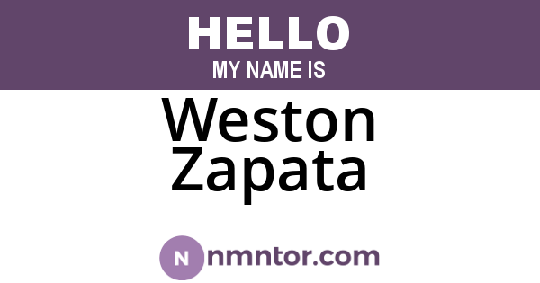 Weston Zapata