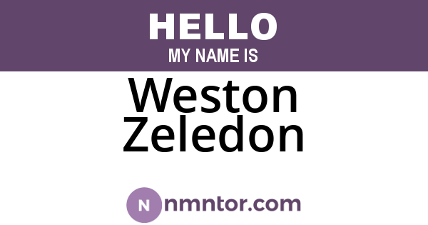 Weston Zeledon