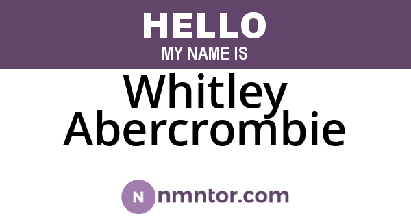 Whitley Abercrombie