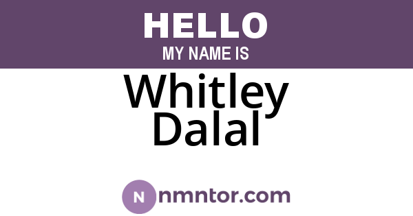 Whitley Dalal