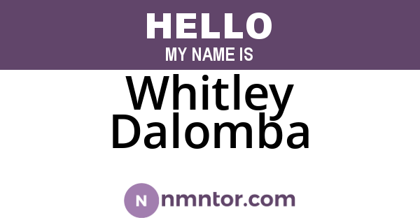 Whitley Dalomba