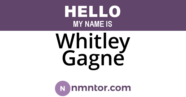 Whitley Gagne
