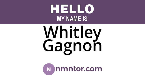 Whitley Gagnon